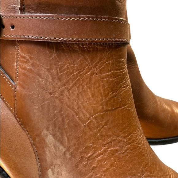 Paul Green Cognac Leather Heeled Booties Womens Size UK 6 - Picture 9 of 10